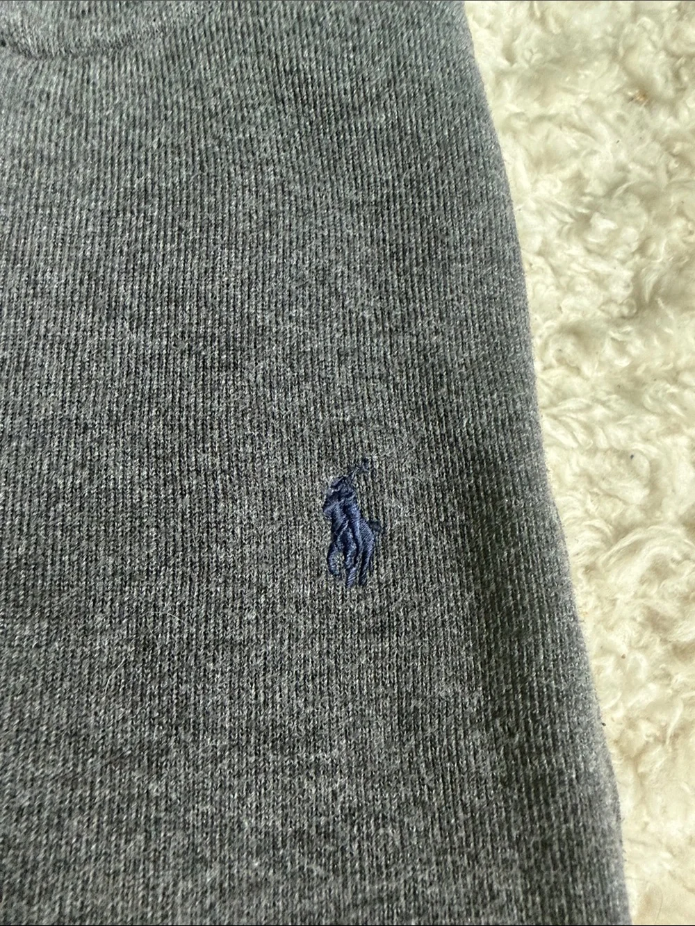 Ralph Lauren Kids Gray Half-Zip Sweater with Embroidered Logo